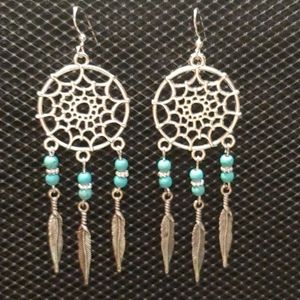 3/$20 | Silver dream catcher earrings